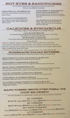 Menu photo 1 The Alpine Restaurant and Bar Georgetown, CO Menu photo 1 The Alpine Restaurant and Bar Georgetown, CO