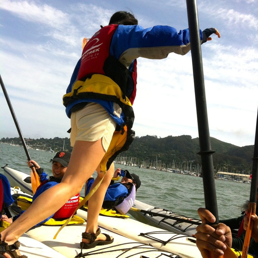 Sea Trek - Walking across our "raft" on open water! (Saturday afternoon Sausalito tour 2014-05-17) - Boating Near Me - Sausalito, California Sea Trek - Walking across our "raft" on open water! (Saturday afternoon Sausalito tour 2014-05-17) - Boating Near Me - Sausalito, California