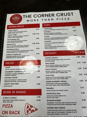 Menu photo 1 The Corner Crust Durant, OK