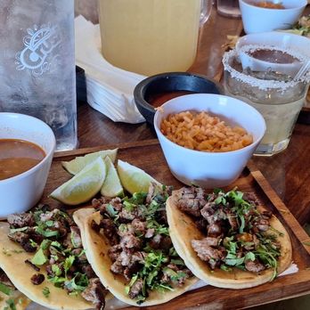 Casa Maya Mexican Grill - Asada street tacos w/ranchero beans and rice - Mexican Near Me - Shell Knob, Missouri