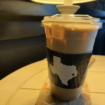 Day 6 Coffee - Iced Texas Latte; not a fan of their cups. Texas Summer heat is hot and humid but I don't want my whole face to be covered with iced latte. - Coffee & Tea Near Me - Sugar Land, Texas Day 6 Coffee - Iced Texas Latte; not a fan of their cups. Texas Summer heat is hot and humid but I don't want my whole face to be covered with iced latte. - Coffee & Tea Near Me - Sugar Land, Texas