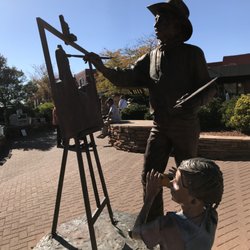 Red Rocks and the Cowboy Artist Statue