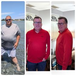 Changes Nutritional Therapy, Fitness and Wellness Center - Me at 293 in March 2025 and today April 2nd at 215.5.