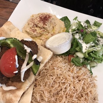 The Kabul - Falafel platter - served with kabuli rice, naan, salad and hummus. - Mediterranean Near Me - Baltimore, Maryland The Kabul - Falafel platter - served with kabuli rice, naan, salad and hummus. - Mediterranean Near Me - Baltimore, Maryland