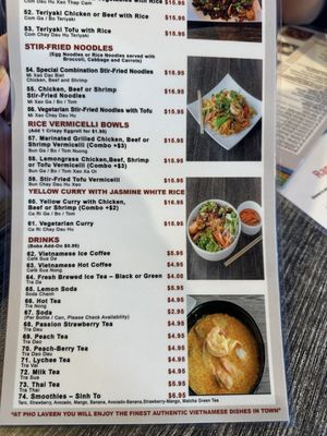 Menu photo 4 Pho Laveen Phoenix, AZ