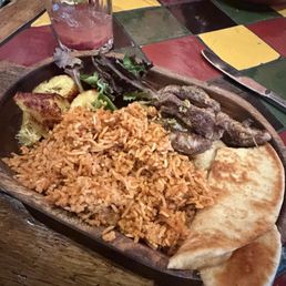 Jollof rice platter with steak! Jollof rice platter with steak!