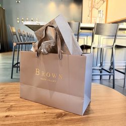 Brown Downtown Napa - Our bottles bagged, beautiful presentation