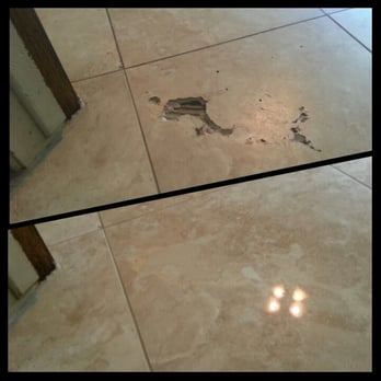 Mirador Stoneworks - Travertine floor fully repaired without the need of replacement. - Flooring Near Me - Houston, Texas