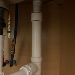 The valve they installed under sink in bathroom.