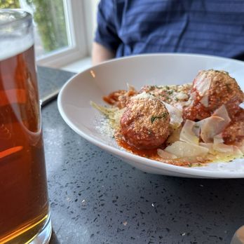 Board & Batten - On the starter menu- Meatballs with a dish of spaghetti to make it an entree! - New American Near Me - Mesa, Arizona Board & Batten - On the starter menu- Meatballs with a dish of spaghetti to make it an entree! - New American Near Me - Mesa, Arizona