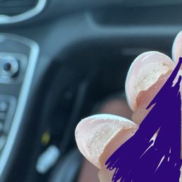 Gelx glue under nails, took shape of finger nails and really thick and not cleaned at all. Gelx glue under nails, took shape of finger nails and really thick and not cleaned at all.