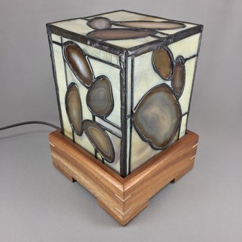 Jancik Glass - We have an exclusive line of stained glass and agate lamps made here in the studio. This is one of the lamps when it is turned off. - Arts & Crafts Near Me - Ocala, Florida Jancik Glass - We have an exclusive line of stained glass and agate lamps made here in the studio. This is one of the lamps when it is turned off. - Arts & Crafts Near Me - Ocala, Florida