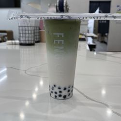 Feng Cha Tamarron - Matcha Latte 50% sugar with boba