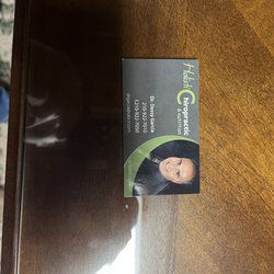 Holistic Chiropractic - His business card