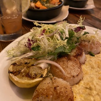 Sugarbacon Proper Kitchen - Sea Scallops with creamed corn - New American Near Me - McKinney, Texas Sugarbacon Proper Kitchen - Sea Scallops with creamed corn - New American Near Me - McKinney, Texas