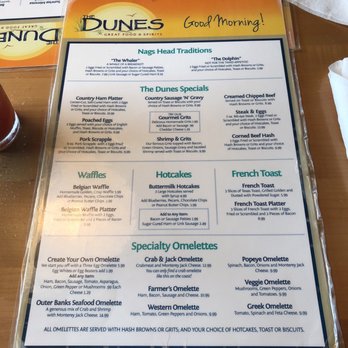The Dunes Restaurant - Breakfast 2 - Seafood Near Me - Nags Head, North Carolina