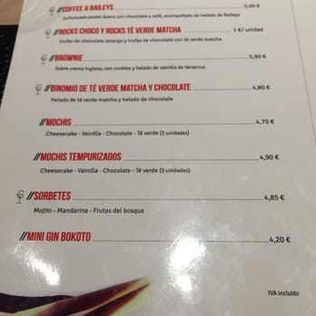 Bokoto - carta de postres I - Japanese Near Me - Zaragoza, Z