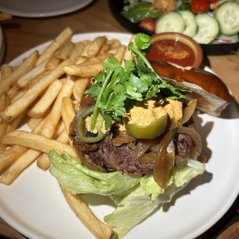 Buddha Belly Burger - Carne Asada Burger w/ naked fries ~ $18.00 - Salad Near Me - Sacramento, California Buddha Belly Burger - Carne Asada Burger w/ naked fries ~ $18.00 - Salad Near Me - Sacramento, California