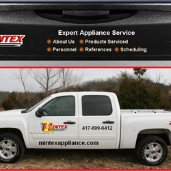 Mintex Appliance Service - Screen capture of website