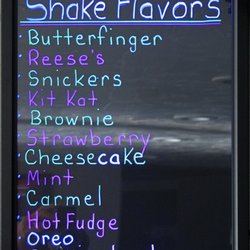 Reel Bites Cafe - 2018 Shake Flavor Menu