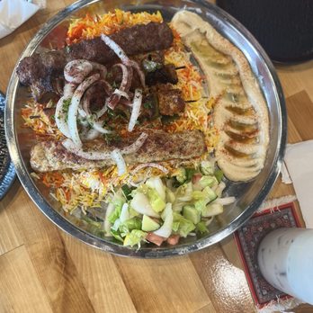 Yemen Grill & Cafe - Chicken, lamb/beef kabobs with rice and hummus - Halal Near Me - Denver, Colorado