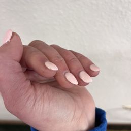 Photo taken after fill - note the polish not filling the entire nail.