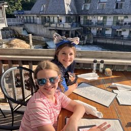 Outdoor patio at the Cove at sunset. Outdoor patio at the Cove at sunset.