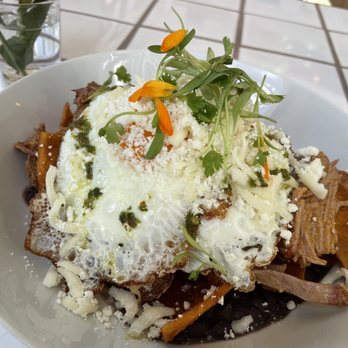 XICA - Chilaquiles with carnitas - Mexican Near Me - San Francisco, California