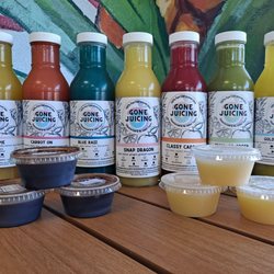Gone Juicing - Rotating House made Cold-Pressed Juices. We rotate throughout 243 recipes (and counting!) and incorporate local produce when in season