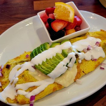 Cafe De Olla - House Special Omelette with a side of fruit. - American Near Me - Burbank, California