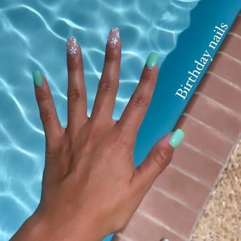 Sunflower Nails & Spa - My birthday nail set by james! - Waxing Near Me - San Antonio, Texas Sunflower Nails & Spa - My birthday nail set by james! - Waxing Near Me - San Antonio, Texas