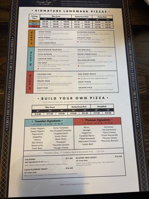 Menu photo 2 Vero Chicago Pizza Chandler, AZ Menu photo 2 Vero Chicago Pizza Chandler, AZ