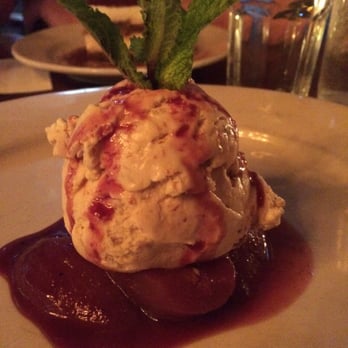 Cent'Anni - Fig gelato with poached pear. - Italian Near Me - Brooklyn, New York Cent'Anni - Fig gelato with poached pear. - Italian Near Me - Brooklyn, New York