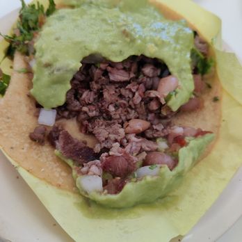 Tacos El Franc - Inside of the Adobada taco... - Tacos Near Me - Tijuana, BCN Tacos El Franc - Inside of the Adobada taco... - Tacos Near Me - Tijuana, BCN