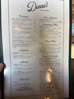 Menu photo 1 Donna's Los Angeles, CA