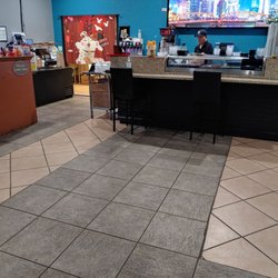 Hokkaido - Large waiting area with sushi station.