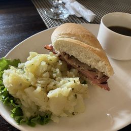 French dip with German potato salad French dip with German potato salad