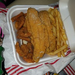 Pop’s Fish & Chicken - 10 shrimp & catfish fillet combo