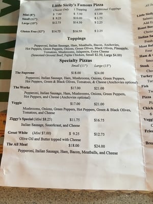 Menu photo 7 Little Sicily's Pizza House Brice, OH Menu photo 7 Little Sicily's Pizza House Brice, OH