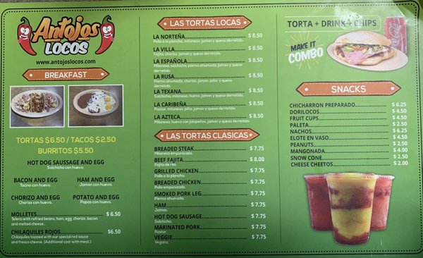 Menu photo 4 Antojos Locos Houston, TX