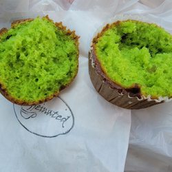 Caffeinated - Inside pistachio muffin