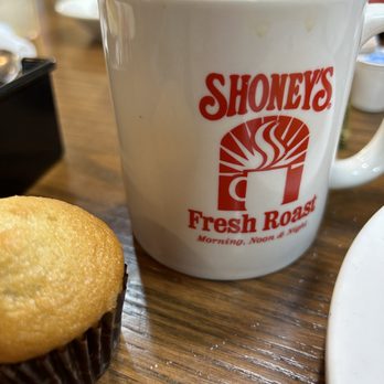 Shoney's - a cup of coffee and a muffin - American Near Me - Greenville, Alabama