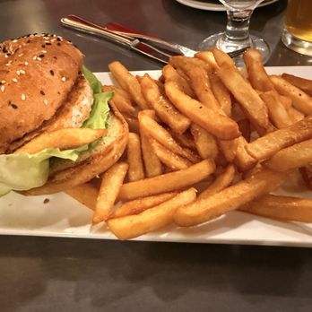 Base Camp Bistro - Salmon burger - New American Near Me - Talkeetna, Alaska Base Camp Bistro - Salmon burger - New American Near Me - Talkeetna, Alaska