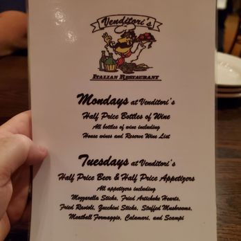 Venditori's - Menu as of 9-18-22 - Italian Near Me - Auburn, Alabama Venditori's - Menu as of 9-18-22 - Italian Near Me - Auburn, Alabama