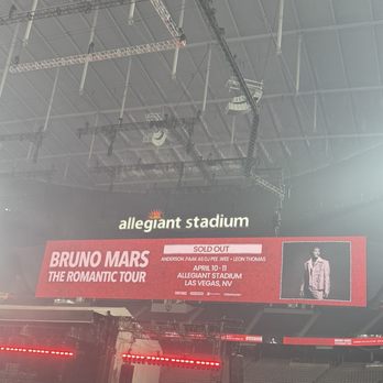 Allegiant Stadium - Bruno Mars - April 2026 - Stadiums & Arenas Near Me - Las Vegas, Nevada Allegiant Stadium - Bruno Mars - April 2026 - Stadiums & Arenas Near Me - Las Vegas, Nevada