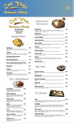 Menu photo 7 Cali Viejo Restaurant Brandon, FL