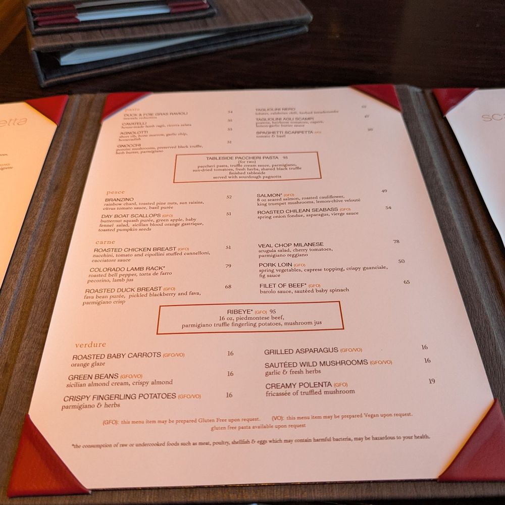Scarpetta - Menu, center page Oct 2025 - Italian Near Me - Las Vegas, Nevada Scarpetta - Menu, center page Oct 2025 - Italian Near Me - Las Vegas, Nevada