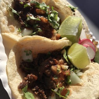 La Fondita - two tacos on a paper plate - Food Trucks Near Me - Lodi, California