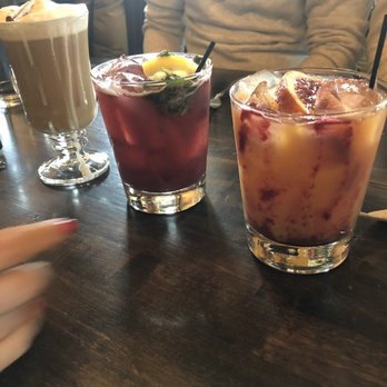 Skillet - Three of the drinks on their brunch drink menu - New American Near Me - Columbus, Ohio Skillet - Three of the drinks on their brunch drink menu - New American Near Me - Columbus, Ohio