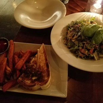 Neat Kitchen + Bar - Short Rib Grilled Cheese, Sweet Potato Fries, and Cobb Salad - Bars Near Me - Westmont, Illinois Neat Kitchen + Bar - Short Rib Grilled Cheese, Sweet Potato Fries, and Cobb Salad - Bars Near Me - Westmont, Illinois